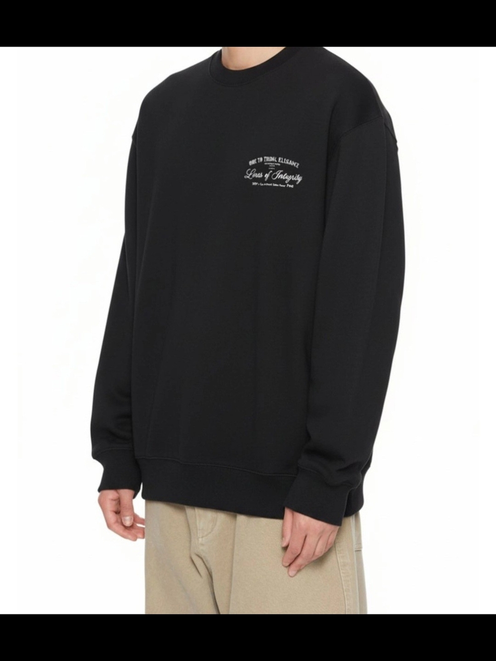 [Brand New] Black Crewneck Sweatshirt(Unisex-XL)